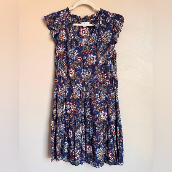 Velvet by Graham & Spencer Floral Mini Dress - Blue and Red - Picture 2 of 10